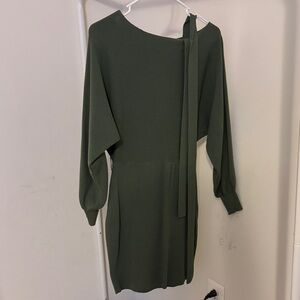 Chic Olive Long Sleeve Dress